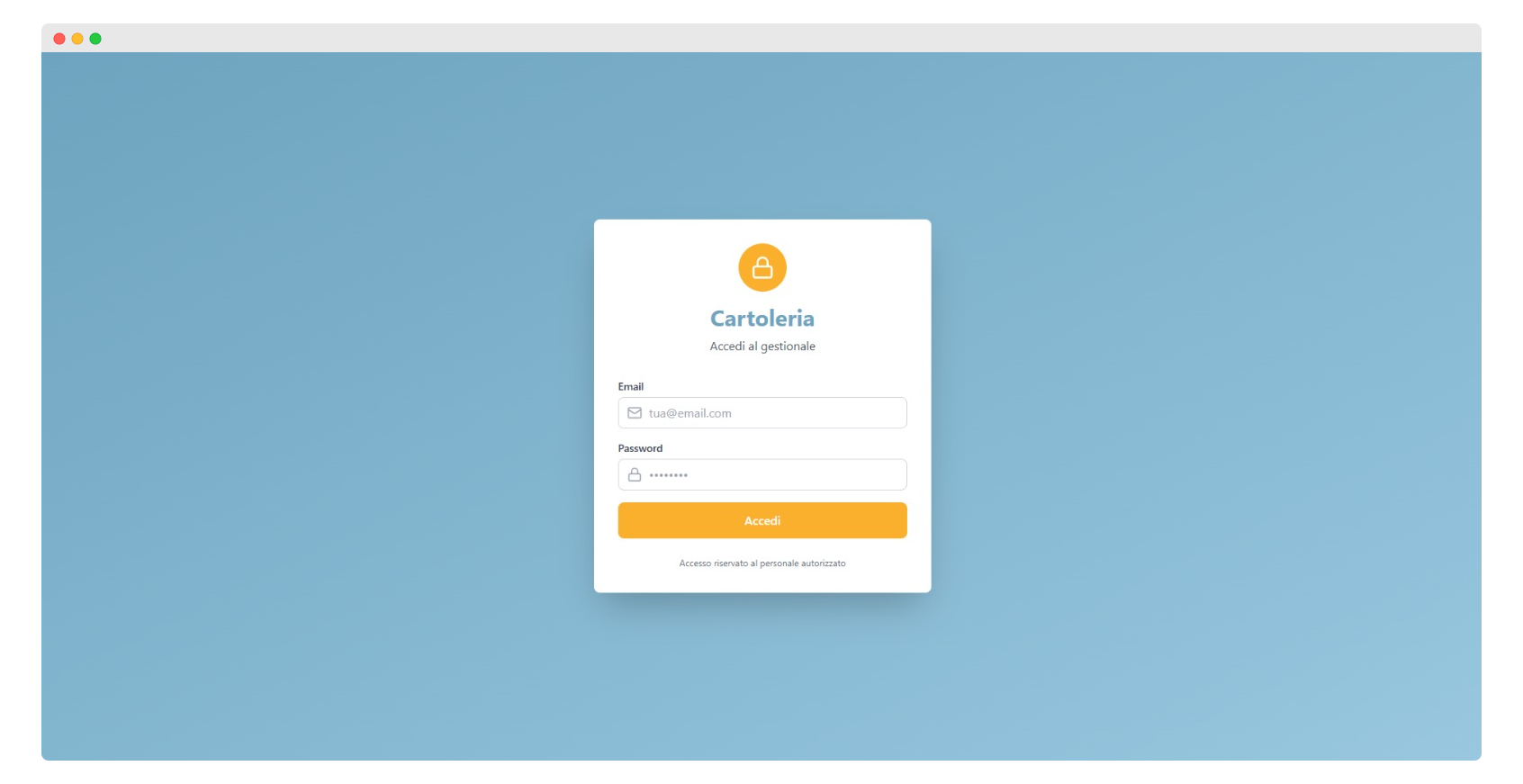Gestionale Interno Cartoleria